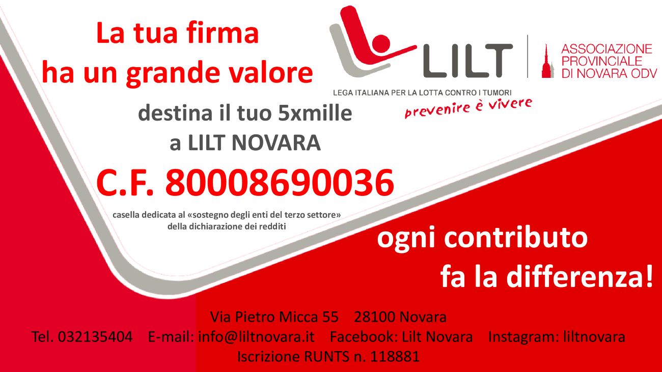 Il tuo 5x1000 a LILT Novara: u[...]